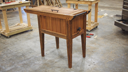 wooden icebox